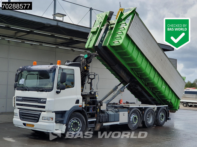 DAF CF85.360 8X2 NL-Truck HIAB 211 E-3 Hipro Crane + Hooklift Lift+steering Axle Automatic Euro 5 - Камион со кука за подигање, Камион со кран: слика 1 DAF CF85.360 8X2 NL-Truck HIAB 211 E-3 Hipro Crane + Hooklift Lift+steering Axle Automatic Euro 5 - Камион со кука за подигање, Камион со кран: слика 1