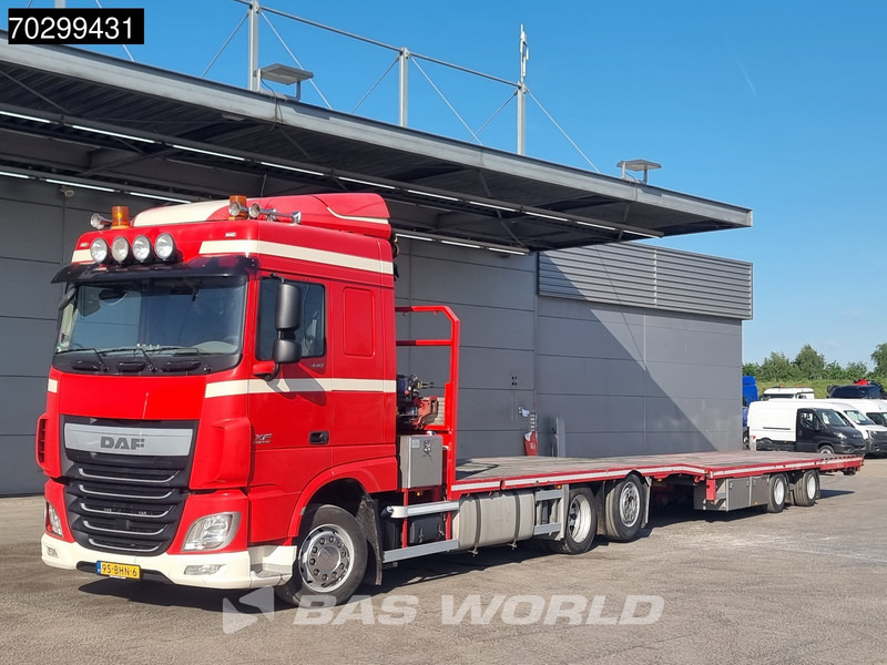 DAF XF 440 6X2 NL-combi Transporter HMF 900-K2 Kran Winch Lift-Lenkachse Euro 6 - Камион со платформа, Камион со кран: слика 5 DAF XF 440 6X2 NL-combi Transporter HMF 900-K2 Kran Winch Lift-Lenkachse Euro 6 - Камион со платформа, Камион со кран: слика 5