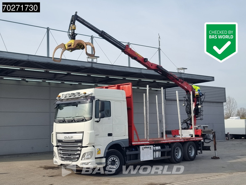 DAF XF 510 6X4 Jonsered Z-Crane SC ACC Retarder Euro 6 - Камион за дрва, Камион со кран: слика 1 DAF XF 510 6X4 Jonsered Z-Crane SC ACC Retarder Euro 6 - Камион за дрва, Камион со кран: слика 1