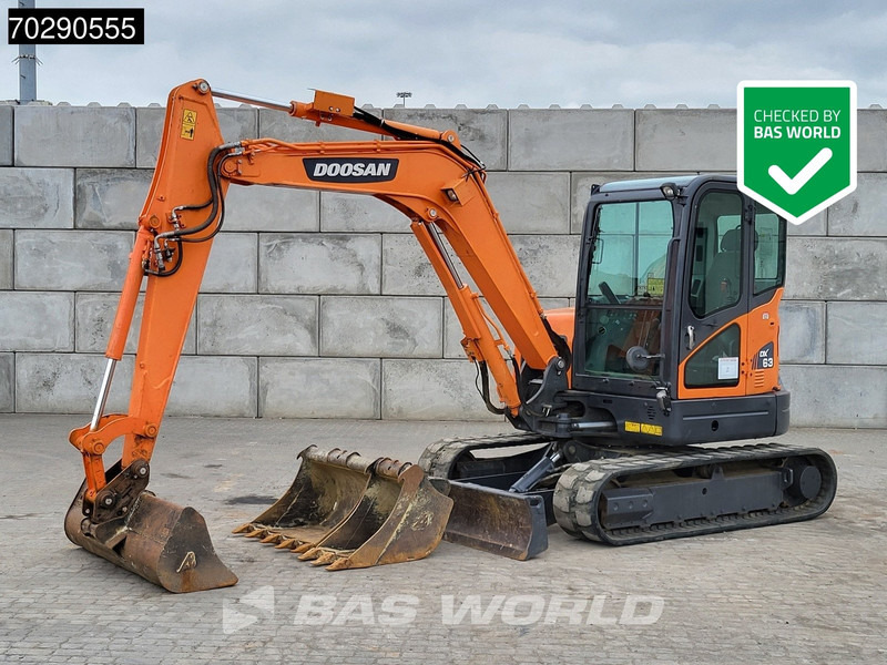 Doosan DX63-3 3 BUCKETS - A/C - Мини багер: слика 1 Doosan DX63-3 3 BUCKETS - A/C - Мини багер: слика 1