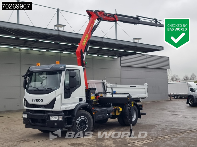 Iveco Eurocargo 180E320 4X2 Steelsuspension 3-Seiten Palfinger PK12.501 Euro 6 - Кипер, Камион со кран: слика 1 Iveco Eurocargo 180E320 4X2 Steelsuspension 3-Seiten Palfinger PK12.501 Euro 6 - Кипер, Камион со кран: слика 1