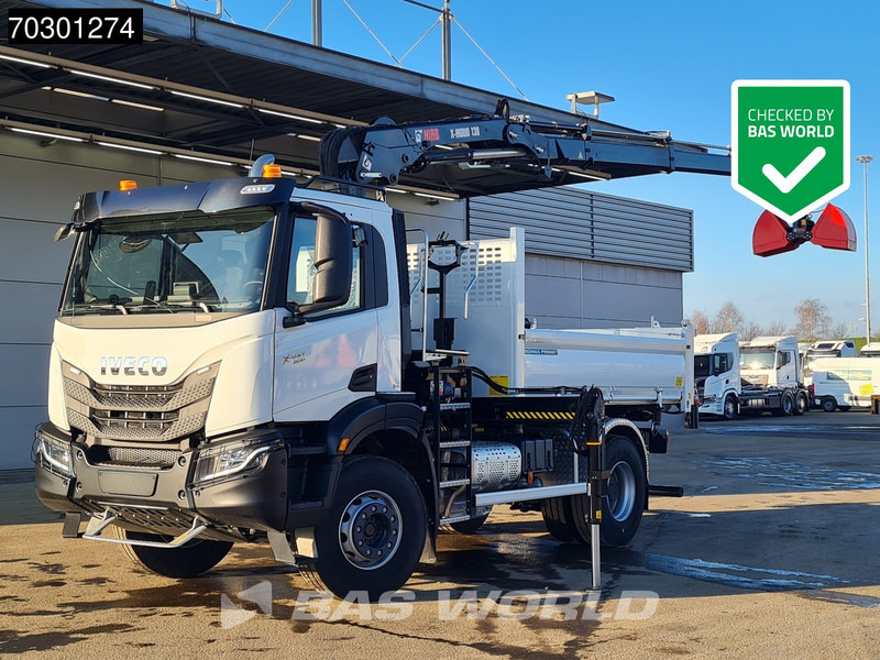 Iveco X-Way 400 4X2 New! HIAB X-Hiduo 138B S-3 Crane 5m3 Promat Tipper Automatic Euro 6 - Кипер, Камион со кран: слика 1 Iveco X-Way 400 4X2 New! HIAB X-Hiduo 138B S-3 Crane 5m3 Promat Tipper Automatic Euro 6 - Кипер, Камион со кран: слика 1