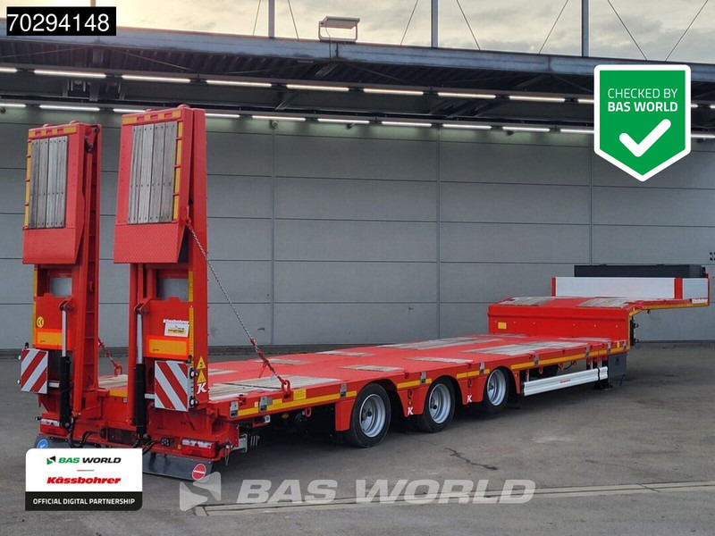 Kässbohrer LB3E 3 axles Steering+Lift Axle Extendable Ramps - Полуприколка за низок утовар: слика 1 Kässbohrer LB3E 3 axles Steering+Lift Axle Extendable Ramps - Полуприколка за низок утовар: слика 1