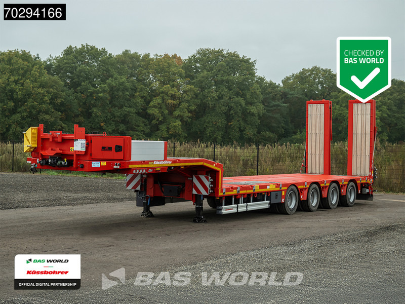 Kässbohrer LB4E 3 axles Extendable Ramps 1x Lift 3x Steering Axle - Полуприколка за низок утовар: слика 1 Kässbohrer LB4E 3 axles Extendable Ramps 1x Lift 3x Steering Axle - Полуприколка за низок утовар: слика 1