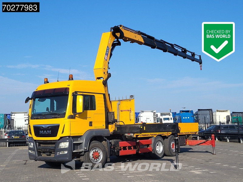 MAN TGS 26.480 6X4 HMF 5020-K6 Crane Kran Hydrodrive Lift+Lenkachse Euro 6 - Камион со платформа, Камион со кран: слика 1 MAN TGS 26.480 6X4 HMF 5020-K6 Crane Kran Hydrodrive Lift+Lenkachse Euro 6 - Камион со платформа, Камион со кран: слика 1