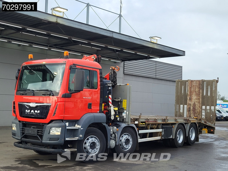 Камион со платформа, Камион со кран MAN TGS 35.360 TGS 8X2 Fassi F235A.0.22 Crane Kran Winch Hydraulic ramp Lift-Axle Navi Euro 6: слика 10