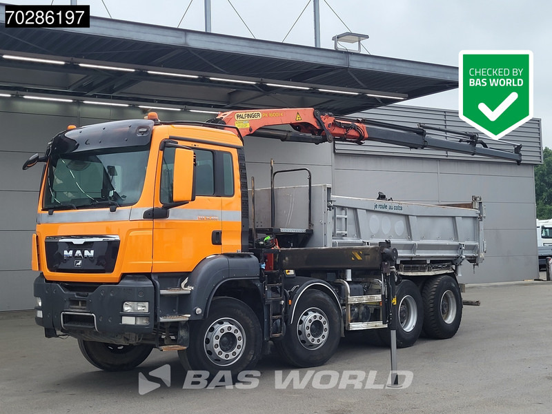 MAN TGS 35.400 8X4 Palfinger PK16001 K Kran Crane Retarder Big-Axle 2-Way tipper Euro 6 - Кипер, Камион со кран: слика 1 MAN TGS 35.400 8X4 Palfinger PK16001 K Kran Crane Retarder Big-Axle 2-Way tipper Euro 6 - Кипер, Камион со кран: слика 1