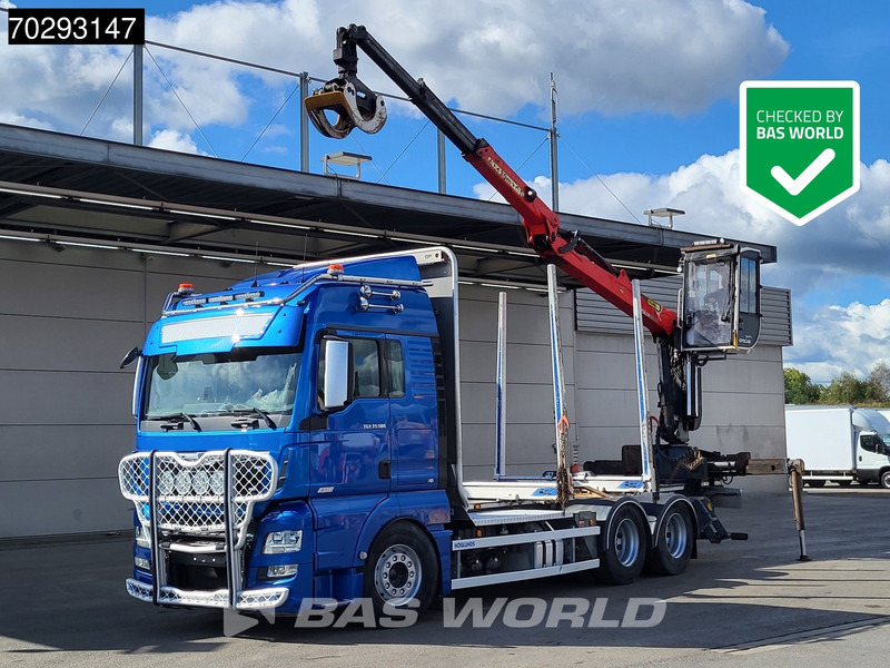 MAN TGX 33.580 TGX 6X4 Palfinger Epsilon Wood crane Holztransport Retarder Navi Xenon Euro 6 - Камион за дрва, Камион со кран: слика 1 MAN TGX 33.580 TGX 6X4 Palfinger Epsilon Wood crane Holztransport Retarder Navi Xenon Euro 6 - Камион за дрва, Камион со кран: слика 1