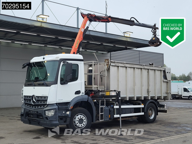 Mercedes-Benz Actros 1833 4X2 Palfinger PK7.501 SLD Kran Crane 17m3 tipper Big-Axle Euro 6 - Кипер, Камион со кран: слика 1 Mercedes-Benz Actros 1833 4X2 Palfinger PK7.501 SLD Kran Crane 17m3 tipper Big-Axle Euro 6 - Кипер, Камион со кран: слика 1