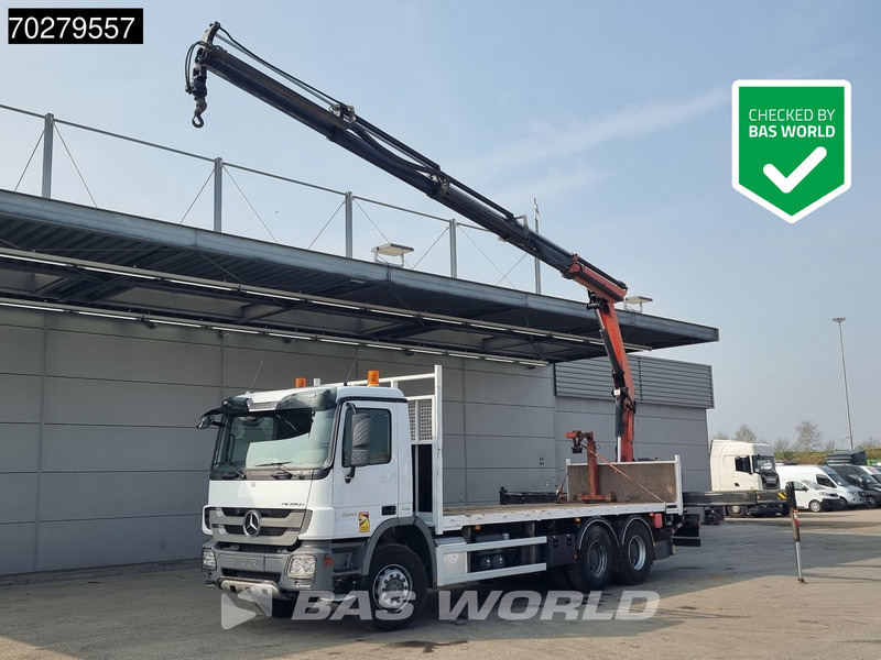 Mercedes-Benz Actros 2641 6X4 Palfinger PK18002-EH Remote Full Steel Euro 5 - Камион со платформа, Камион со кран: слика 1 Mercedes-Benz Actros 2641 6X4 Palfinger PK18002-EH Remote Full Steel Euro 5 - Камион со платформа, Камион со кран: слика 1
