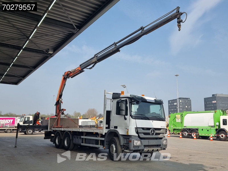 Mercedes-Benz Actros 2641 6X4 Palfinger PK18002-EH Remote Full Steel Euro 5 - Камион со платформа, Камион со кран: слика 3 Mercedes-Benz Actros 2641 6X4 Palfinger PK18002-EH Remote Full Steel Euro 5 - Камион со платформа, Камион со кран: слика 3