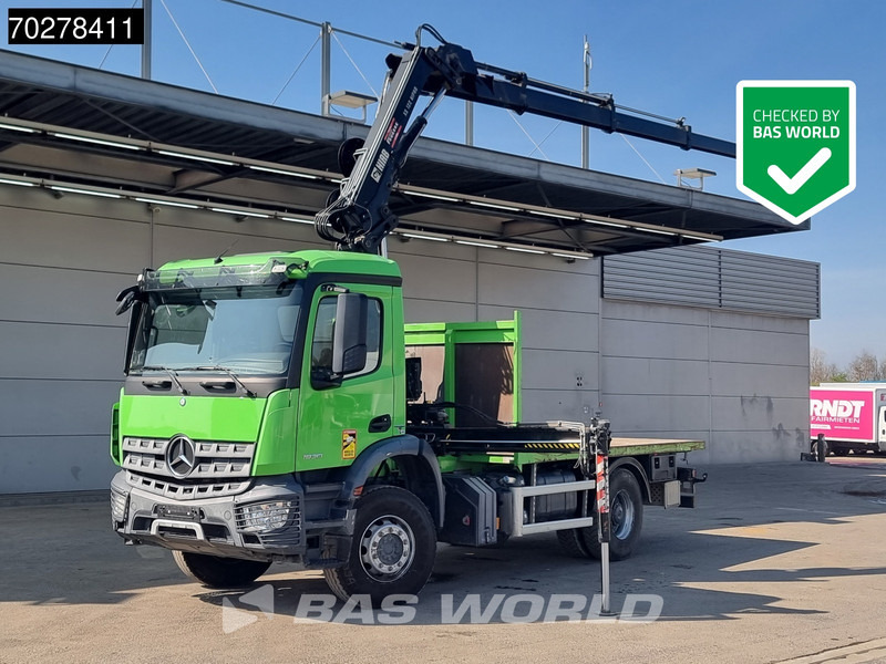 Mercedes-Benz Arocs 1830 4X2 Hiab 122 ES-3 HIPRO Kran Crane Big-Axle Euro 6 - Камион со платформа, Камион со кран: слика 1 Mercedes-Benz Arocs 1830 4X2 Hiab 122 ES-3 HIPRO Kran Crane Big-Axle Euro 6 - Камион со платформа, Камион со кран: слика 1