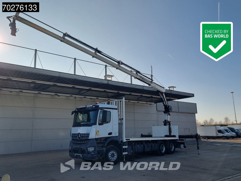 Mercedes-Benz Arocs 2636 6X4 HIAB X-HIDUO 188 ES-S Crane Kran Big axle Euro 6 - Камион со платформа, Камион со кран: слика 1 Mercedes-Benz Arocs 2636 6X4 HIAB X-HIDUO 188 ES-S Crane Kran Big axle Euro 6 - Камион со платформа, Камион со кран: слика 1