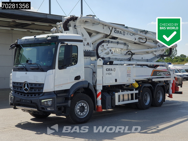 Mercedes-Benz Arocs 3343 6X4 CIFA K40H Carbotech Pump 5 arm Big-Axle Navi Euro 6 - Камион со бетонска пумпа: слика 1 Mercedes-Benz Arocs 3343 6X4 CIFA K40H Carbotech Pump 5 arm Big-Axle Navi Euro 6 - Камион со бетонска пумпа: слика 1