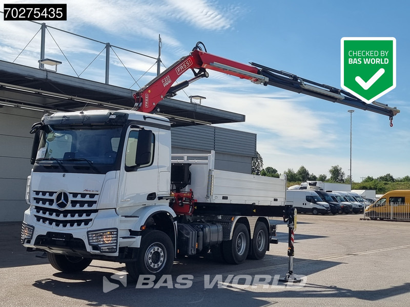Mercedes-Benz Arocs 3348 6X4 Fassi F255A2.24 Kran Crane 9m3 3-Sided Tipper Big-Axle Euro 6 - Кипер, Камион со кран: слика 1 Mercedes-Benz Arocs 3348 6X4 Fassi F255A2.24 Kran Crane 9m3 3-Sided Tipper Big-Axle Euro 6 - Кипер, Камион со кран: слика 1
