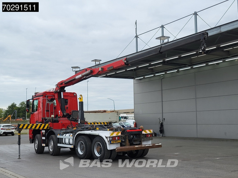 Камион со кука за подигање, Камион со кран Mercedes-Benz Arocs 4145 8X4 NL-Truck HMF RCL 5300 Crane Hyva 26-51-S Hooklift Steelsuspension Big-Axle Automatic Euro 6: слика 7