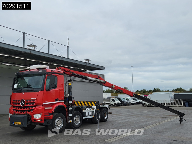 Mercedes-Benz Arocs 4145 8X4 NL-Truck HMF RCL 5300 Crane Hyva 26-51-S Hooklift Steelsuspension Big-Axle Automatic Euro 6 - Камион со кука за подигање, Камион со кран: слика 2 Mercedes-Benz Arocs 4145 8X4 NL-Truck HMF RCL 5300 Crane Hyva 26-51-S Hooklift Steelsuspension Big-Axle Automatic Euro 6 - Камион со кука за подигање, Камион со кран: слика 2