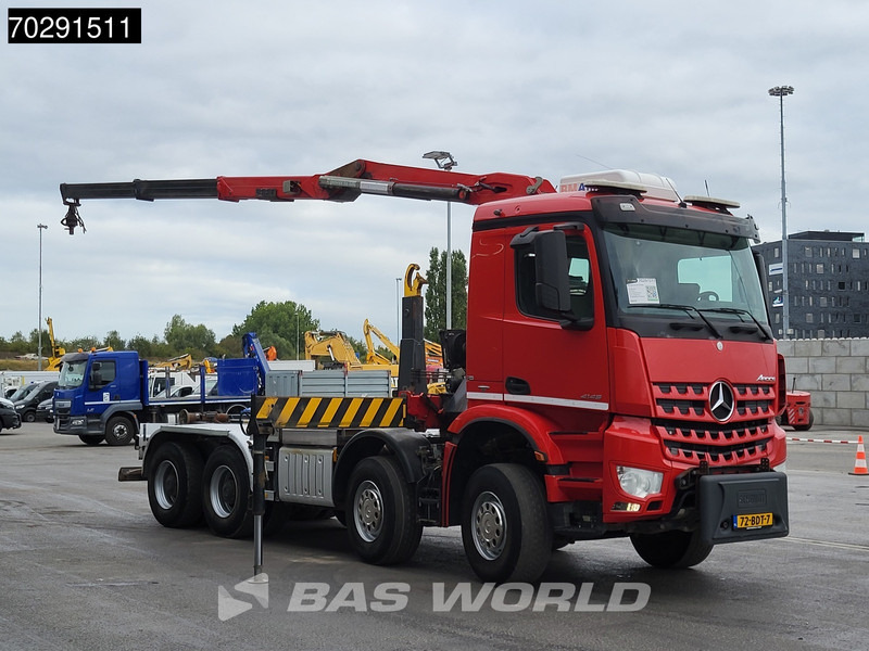 Mercedes-Benz Arocs 4145 8X4 NL-Truck HMF RCL 5300 Crane Hyva 26-51-S Hooklift Steelsuspension Big-Axle Automatic Euro 6 - Камион со кука за подигање, Камион со кран: слика 5 Mercedes-Benz Arocs 4145 8X4 NL-Truck HMF RCL 5300 Crane Hyva 26-51-S Hooklift Steelsuspension Big-Axle Automatic Euro 6 - Камион со кука за подигање, Камион со кран: слика 5