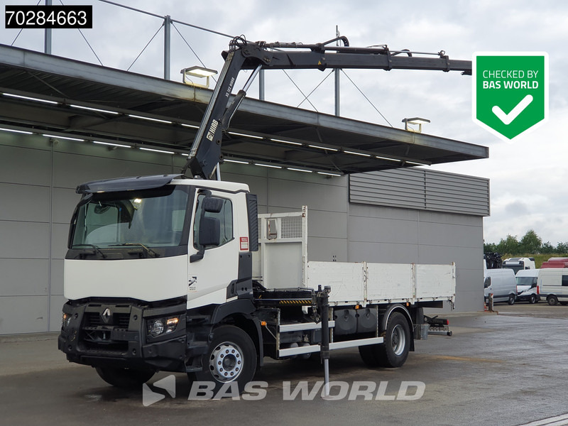Renault C 380 4X2 HIAB 122 B-3 HIDUO Kran Crane Steelsuspension Big-Axle Euro 6 - Камион со платформа, Камион со кран: слика 1 Renault C 380 4X2 HIAB 122 B-3 HIDUO Kran Crane Steelsuspension Big-Axle Euro 6 - Камион со платформа, Камион со кран: слика 1