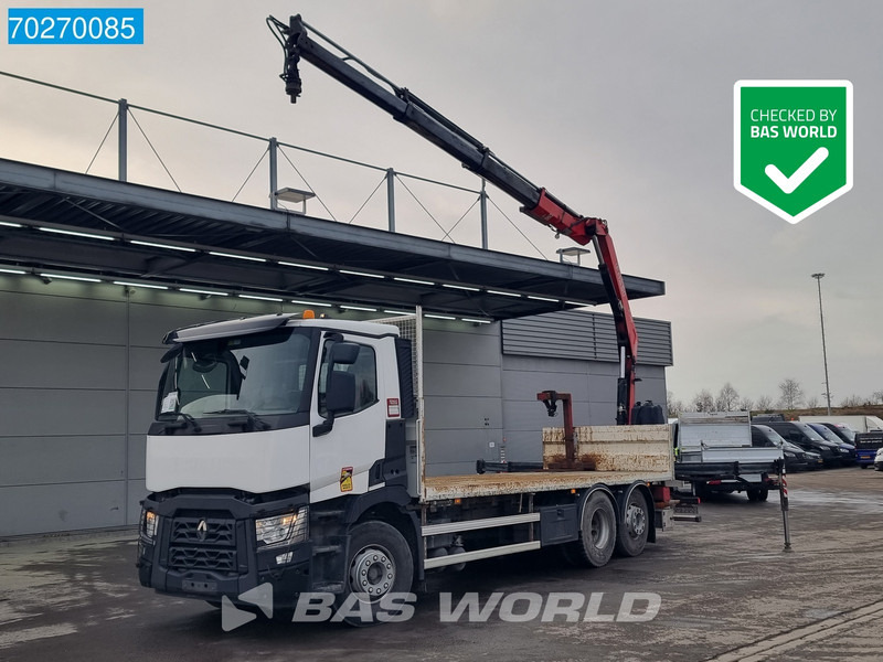 Renault C 380 6X2 Fassi F155A.0.23 E-ACTIVE Remote Control Euro 6 - Камион со платформа, Камион со кран: слика 1 Renault C 380 6X2 Fassi F155A.0.23 E-ACTIVE Remote Control Euro 6 - Камион со платформа, Камион со кран: слика 1