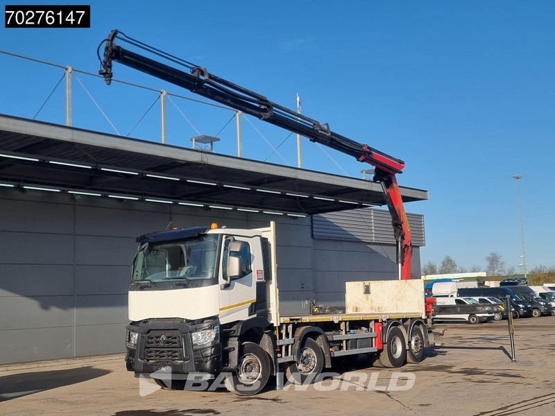 Renault C 380 8X2 Palfinger PK24001K Remote Lenkachse Euro 6 - Камион со платформа, Камион со кран: слика 1 Renault C 380 8X2 Palfinger PK24001K Remote Lenkachse Euro 6 - Камион со платформа, Камион со кран: слика 1