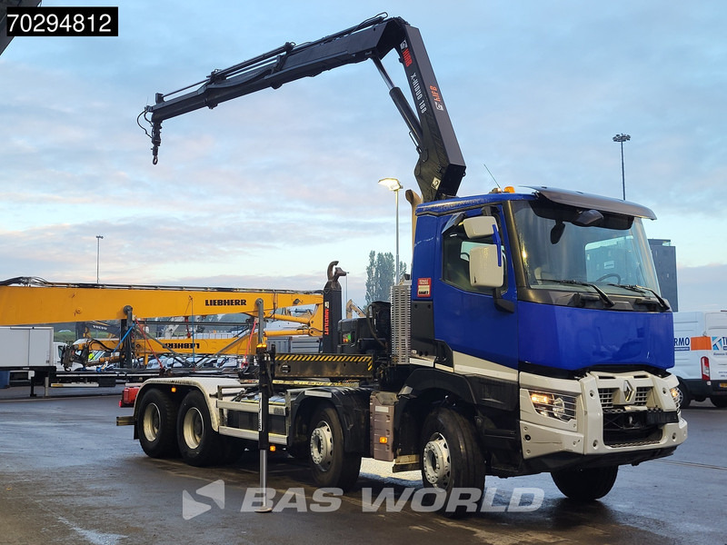 Renault C 430 8X4 HIAB X-Hiduo 188 B-2 Crane + Hook Full Steel Big-Axle Euro 6 - Камион со кука за подигање, Камион со кран: слика 3 Renault C 430 8X4 HIAB X-Hiduo 188 B-2 Crane + Hook Full Steel Big-Axle Euro 6 - Камион со кука за подигање, Камион со кран: слика 3