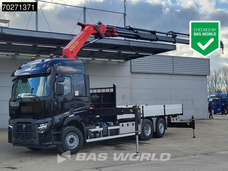 Renault C 480 6X2 NEW! Palfinger PK41002 EH Crane Kran ACC Euro 6 - Камион со платформа, Камион со кран: слика 1 Renault C 480 6X2 NEW! Palfinger PK41002 EH Crane Kran ACC Euro 6 - Камион со платформа, Камион со кран: слика 1