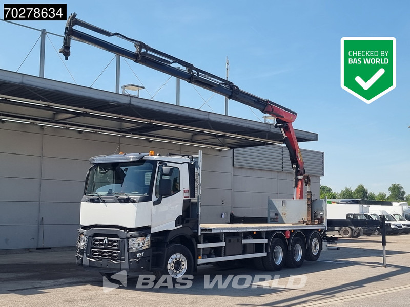 Renault C 480 8X4 Palfinger 24.001 SLD5 Kran Crane Lift-Lenkachse Euro 6 - Камион со платформа, Камион со кран: слика 1 Renault C 480 8X4 Palfinger 24.001 SLD5 Kran Crane Lift-Lenkachse Euro 6 - Камион со платформа, Камион со кран: слика 1