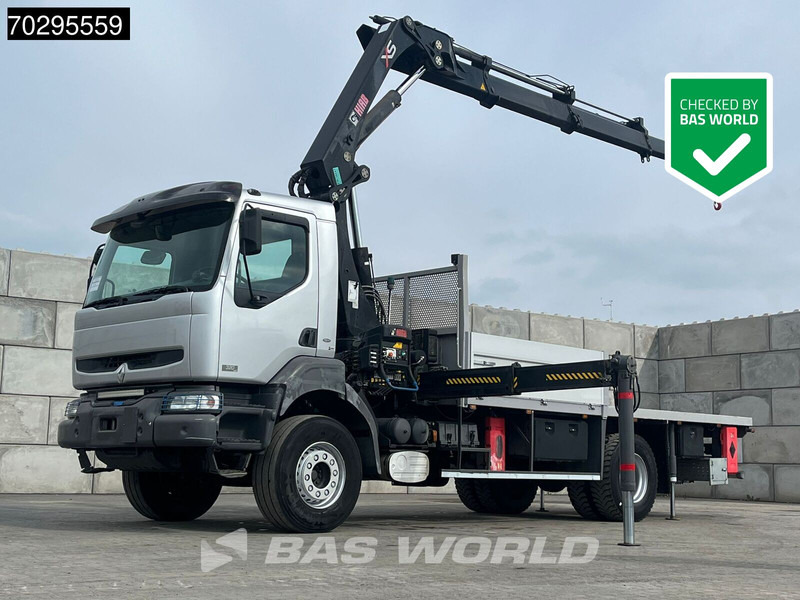 Renault Kerax 320 4X2 HIAB 288EP-3 HIPRO Crane Kran Steel suspension Manual Euro 3 - Камион со платформа, Камион со кран: слика 1 Renault Kerax 320 4X2 HIAB 288EP-3 HIPRO Crane Kran Steel suspension Manual Euro 3 - Камион со платформа, Камион со кран: слика 1