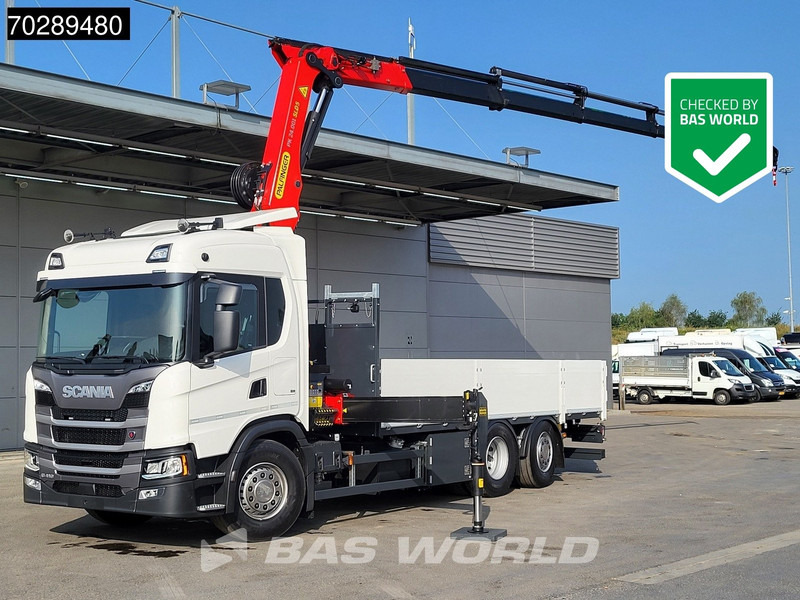 Scania G410 6X2 New! Palfinger PK24.001 SLD 5 Crane Kran Retarder Lift+Steering Axle LED ACC - Камион со платформа, Камион со кран: слика 1 Scania G410 6X2 New! Palfinger PK24.001 SLD 5 Crane Kran Retarder Lift+Steering Axle LED ACC - Камион со платформа, Камион со кран: слика 1