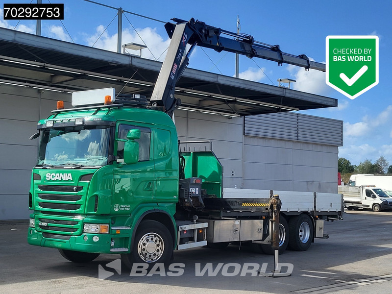 Scania G480 G 6X2 Hiab 244 EP-5 HIDUO Kran Crane Retarder Lift-Axle Euro 5 - Камион со платформа, Камион со кран: слика 1 Scania G480 G 6X2 Hiab 244 EP-5 HIDUO Kran Crane Retarder Lift-Axle Euro 5 - Камион со платформа, Камион со кран: слика 1