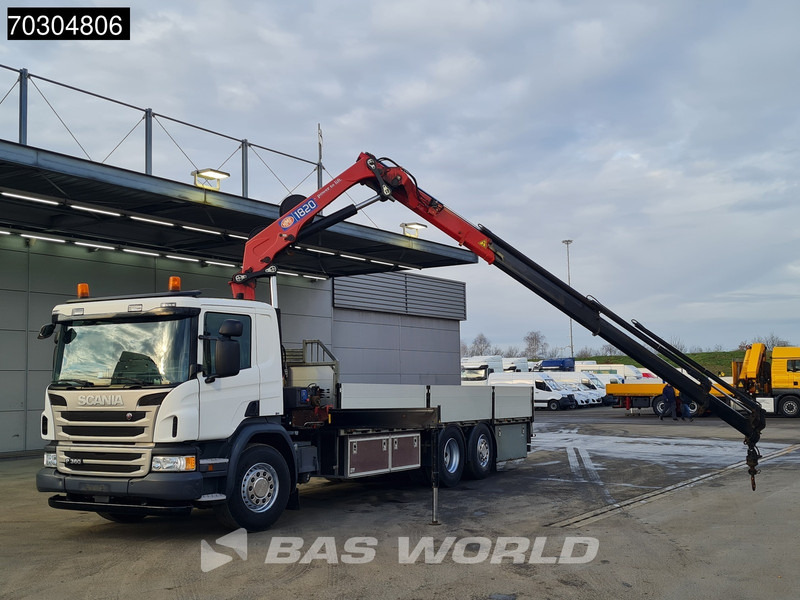 Scania P360 P 6X2 HMF 1820-K4 Kran Crane Lift+Steering Axle Air suspension Euro 6 - Камион со платформа, Камион со кран: слика 5 Scania P360 P 6X2 HMF 1820-K4 Kran Crane Lift+Steering Axle Air suspension Euro 6 - Камион со платформа, Камион со кран: слика 5