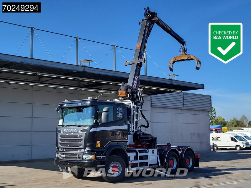 Scania R580 6X4 Holz Kran Diebolt D28 Full-Steel - Камион за дрва, Камион со кран: слика 1 Scania R580 6X4 Holz Kran Diebolt D28 Full-Steel - Камион за дрва, Камион со кран: слика 1
