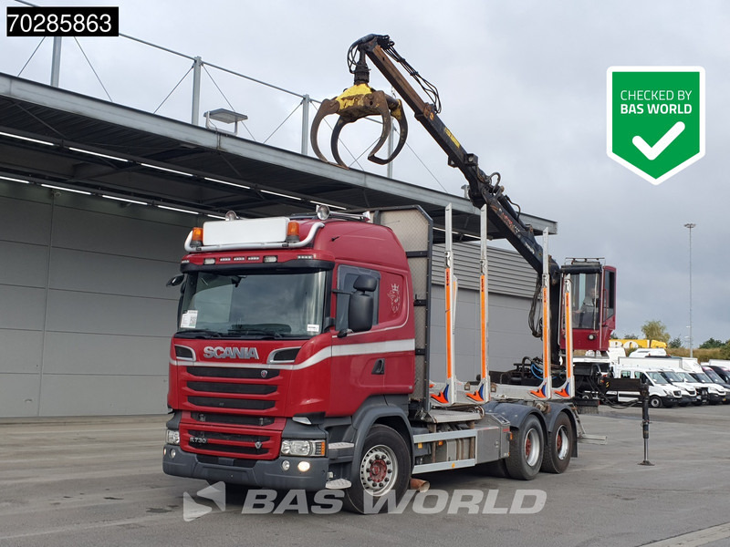 Scania R730 R 6X4 HIAB F108S 79 Crane Retarder Xenon BigAxle Loglift Automatic ACC Euro 6 - Камион за дрва, Камион со кран: слика 1 Scania R730 R 6X4 HIAB F108S 79 Crane Retarder Xenon BigAxle Loglift Automatic ACC Euro 6 - Камион за дрва, Камион со кран: слика 1