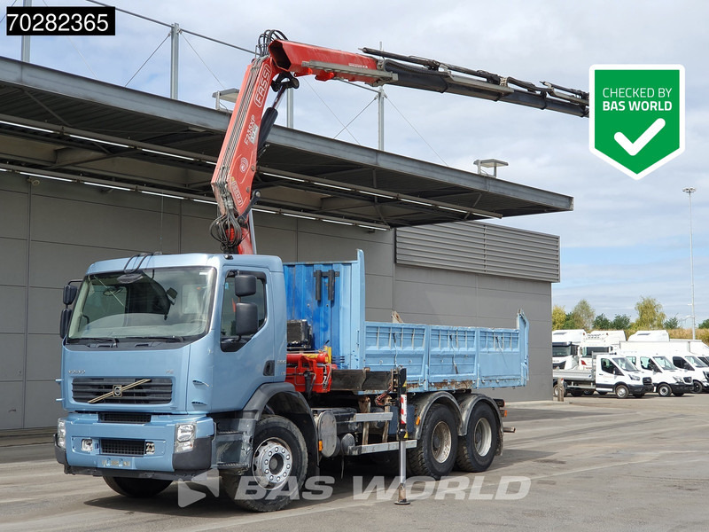 Volvo FE 280 904 6X4 Fassi F215/235AXP26 Crane 10m3 tipper Big-Axle Manual Euro 4 - Кипер, Камион со кран: слика 1 Volvo FE 280 904 6X4 Fassi F215/235AXP26 Crane 10m3 tipper Big-Axle Manual Euro 4 - Кипер, Камион со кран: слика 1