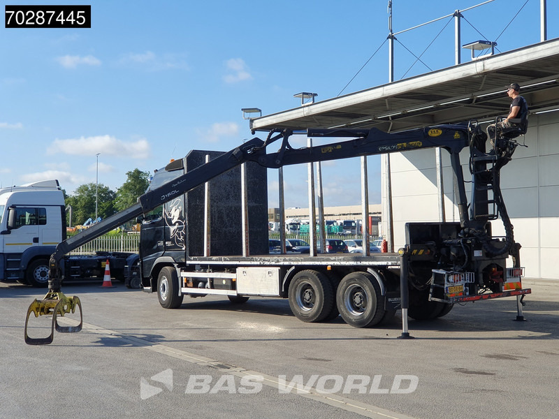 Камион со платформа, Камион со кран Volvo FH 500 FH 6X4 NL-Truck Palfinger Epsilon Q150L80 wood crane Big-Axle VEB+ Navi Euro 5: слика 6