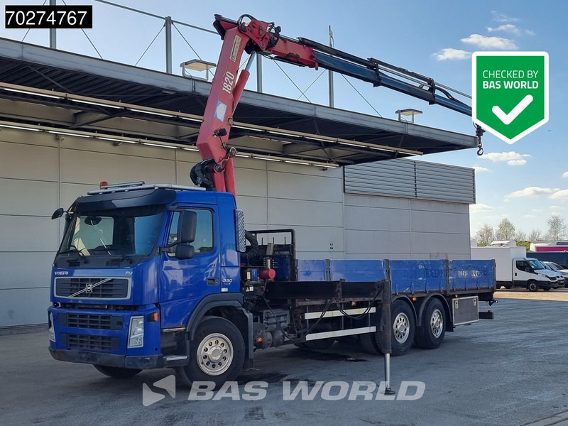 Volvo FM 330 6X2 HMF 1820 K3 Kran Crane Lift+Steering Axle Xenon Euro 5 - Камион со платформа, Камион со кран: слика 1 Volvo FM 330 6X2 HMF 1820 K3 Kran Crane Lift+Steering Axle Xenon Euro 5 - Камион со платформа, Камион со кран: слика 1