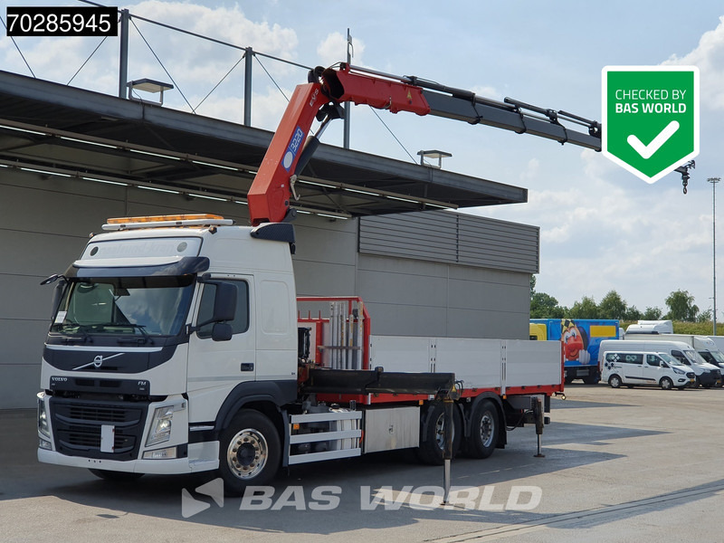 Volvo FM 500 6X2 HMF 3220-K7 Lift-Steering Axle Crane Kran Euro 6 - Камион со платформа, Камион со кран: слика 1 Volvo FM 500 6X2 HMF 3220-K7 Lift-Steering Axle Crane Kran Euro 6 - Камион со платформа, Камион со кран: слика 1