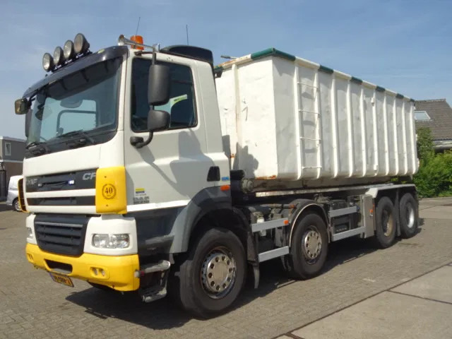 DAF CF 410 8X4 NCH CONTAINER SYSTEEM 32 TON 90 graden silo containers,25 CUB CONTAINER - Камион со кабелски систем: слика 1 DAF CF 410 8X4 NCH CONTAINER SYSTEEM 32 TON 90 graden silo containers,25 CUB CONTAINER - Камион со кабелски систем: слика 1