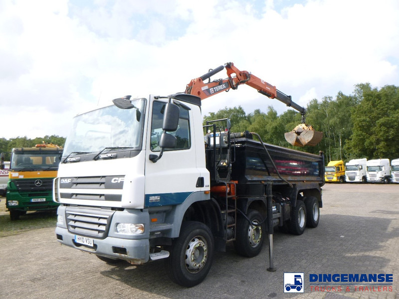 DAF CF 85.360 8X4 RHD tipper + Terex 118.2 VGL-A15 - Камион со кран: слика 1 DAF CF 85.360 8X4 RHD tipper + Terex 118.2 VGL-A15 - Камион со кран: слика 1