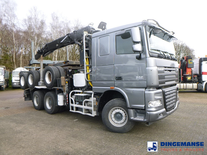 DAF XF 105.510 6x4 + Loglift F281S83 crane / timber truck + dolly - Камион со кран: слика 2 DAF XF 105.510 6x4 + Loglift F281S83 crane / timber truck + dolly - Камион со кран: слика 2