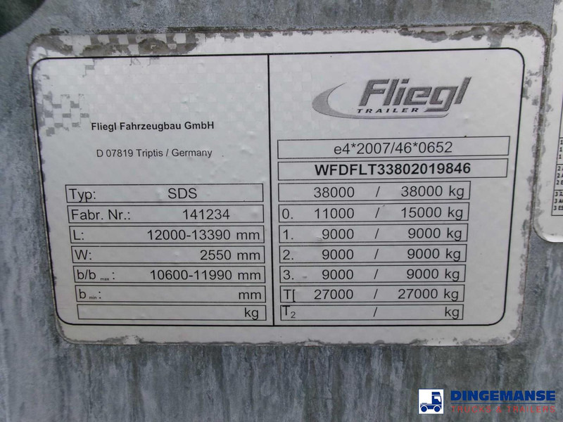 Транспортер на контејнер/ Полуприколка со променливо тело Fliegl 3-axle container trailer 45 ft: слика 15 Транспортер на контејнер/ Полуприколка со променливо тело Fliegl 3-axle container trailer 45 ft: слика 15