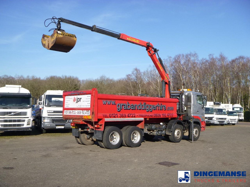 Hino FY1EUKA 8x4 tipper RHD + Palfinger E120L + grapple - Камион со кран: слика 3 Hino FY1EUKA 8x4 tipper RHD + Palfinger E120L + grapple - Камион со кран: слика 3