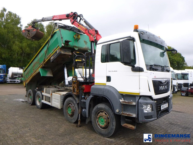 MAN TGS 35.400 8X4 RHD tipper + Palfinger Epsilon M125L - Камион со кран: слика 2 MAN TGS 35.400 8X4 RHD tipper + Palfinger Epsilon M125L - Камион со кран: слика 2