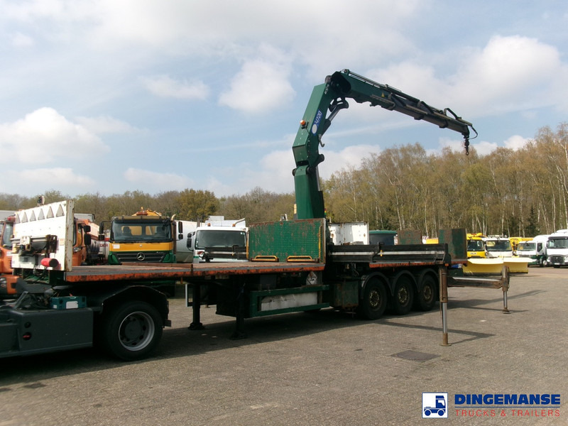 Massey Platform trailer + HMF 4720 K3 crane - Полуприколка платформа: слика 1 Massey Platform trailer + HMF 4720 K3 crane - Полуприколка платформа: слика 1