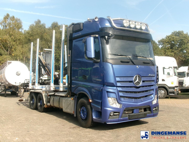 Mercedes-Benz Actros 2663 6x4 Euro 6 loglift F96 crane timber truck - Камион за дрва, Камион со кран: слика 2 Mercedes-Benz Actros 2663 6x4 Euro 6 loglift F96 crane timber truck - Камион за дрва, Камион со кран: слика 2