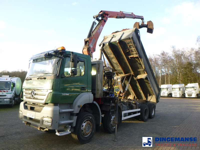 Mercedes-Benz Axor 3236 8x4 RHD tipper + Hiab 1283 DK-2 Duo - Камион со кран: слика 1 Mercedes-Benz Axor 3236 8x4 RHD tipper + Hiab 1283 DK-2 Duo - Камион со кран: слика 1