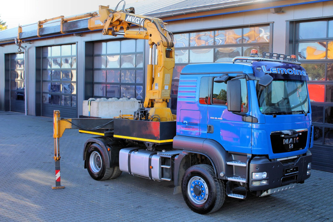 MAN TGS 18.480 4x4 BLS SZM+Pritsche MKG HLK 340 Kran - Камион со платформа, Камион со кран: слика 1 MAN TGS 18.480 4x4 BLS SZM+Pritsche MKG HLK 340 Kran - Камион со платформа, Камион со кран: слика 1