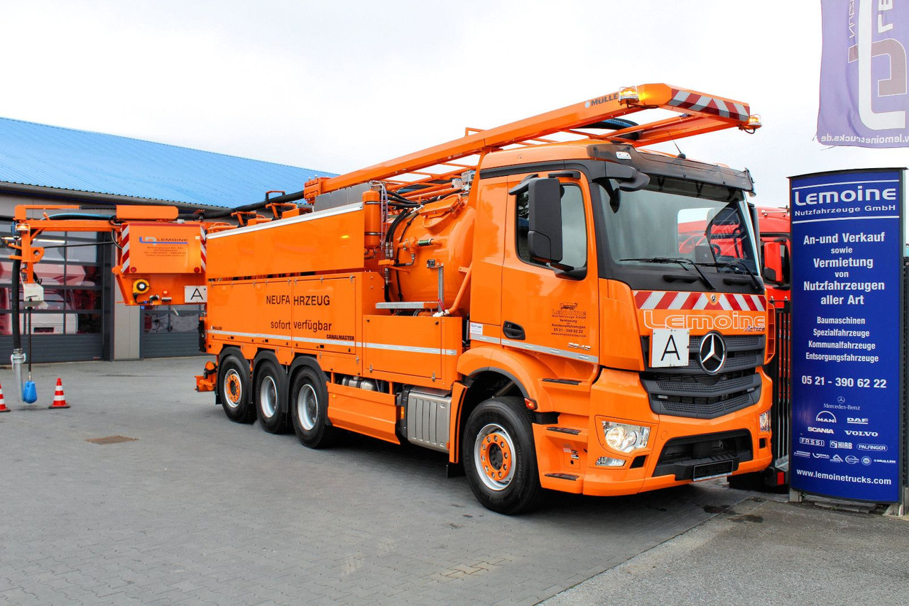 Mercedes-Benz Arocs 3551 8x4 Müller 16mCanalmaster F160EWA WRG - Вакуумски камион: слика 1 Mercedes-Benz Arocs 3551 8x4 Müller 16mCanalmaster F160EWA WRG - Вакуумски камион: слика 1