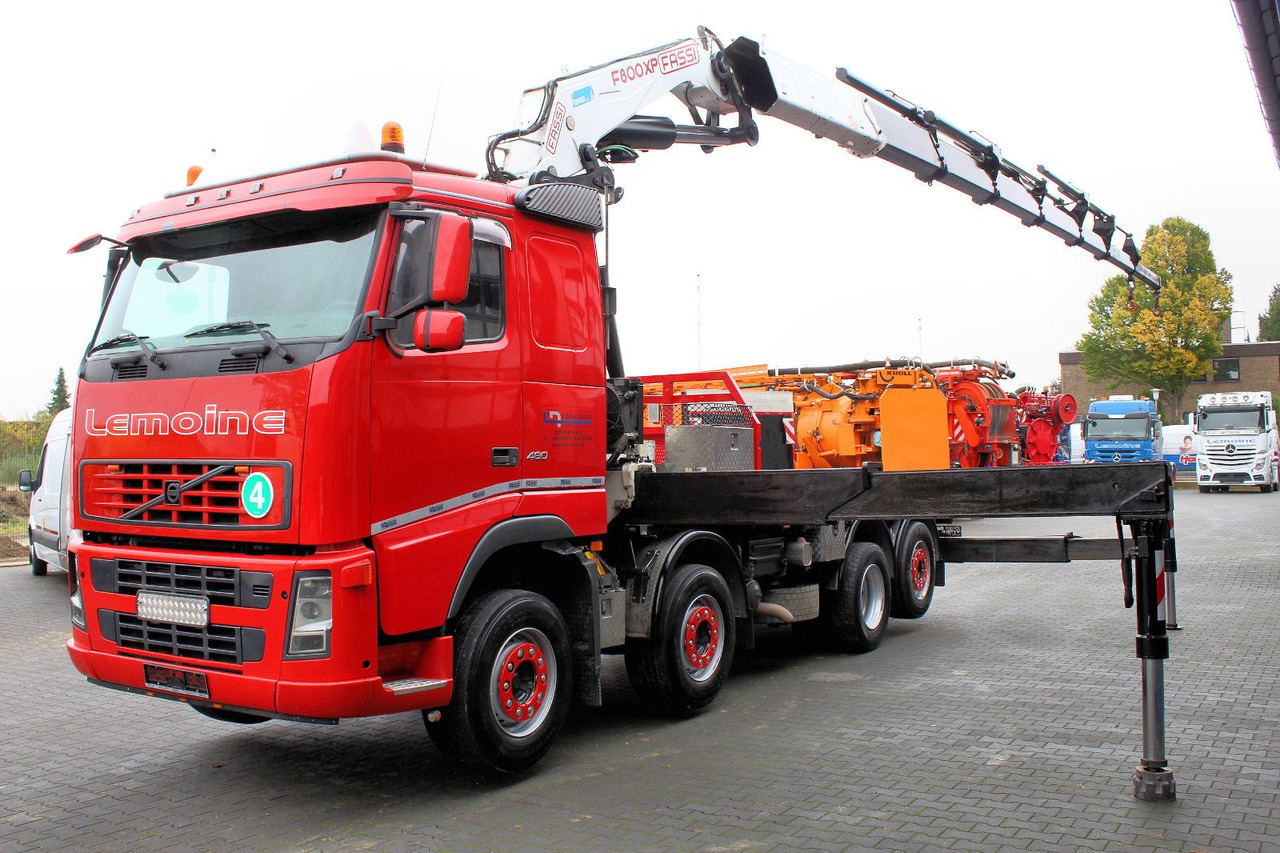 Volvo FM 480 8x2 Pritsche + FASSI F800XP Kran 6x - Камион со платформа, Камион со кран: слика 3 Volvo FM 480 8x2 Pritsche + FASSI F800XP Kran 6x - Камион со платформа, Камион со кран: слика 3